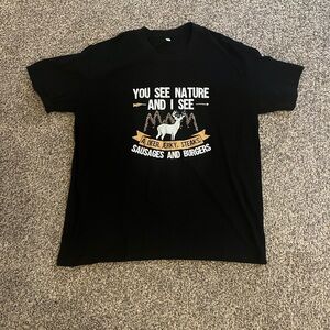 Black Graphic T-Shirt size L